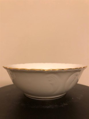 Lucky Art Vanessa Altın Rim Bone China 6'lı Çorba Kasesi Seti 21 cm